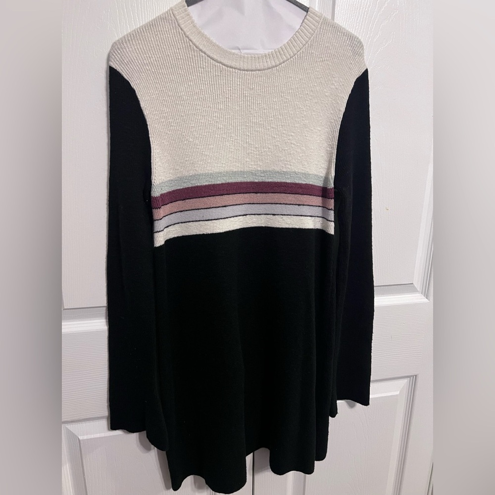Free People Womens Colorblock Sweater Dress Black Size S. - Picture 4 of 8